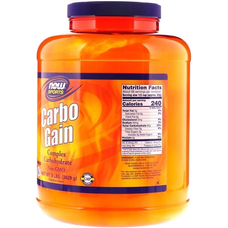 Now Foods Sports Carbo Gain 8 lbs (3629g)
