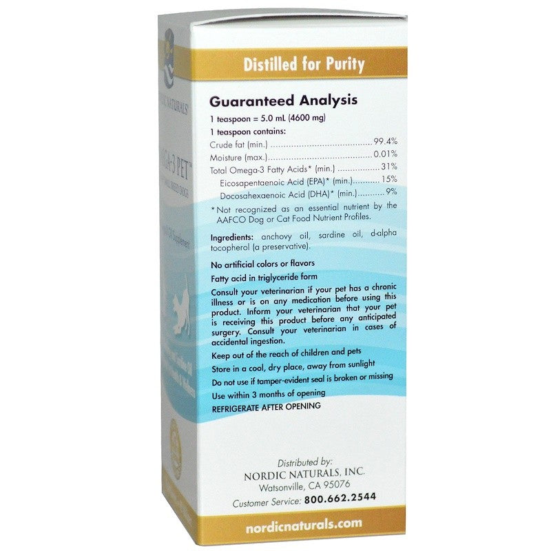 Nordic Naturals Omega-3 Pet Cats and Small Breed Dogs 2 fl oz (60ml)