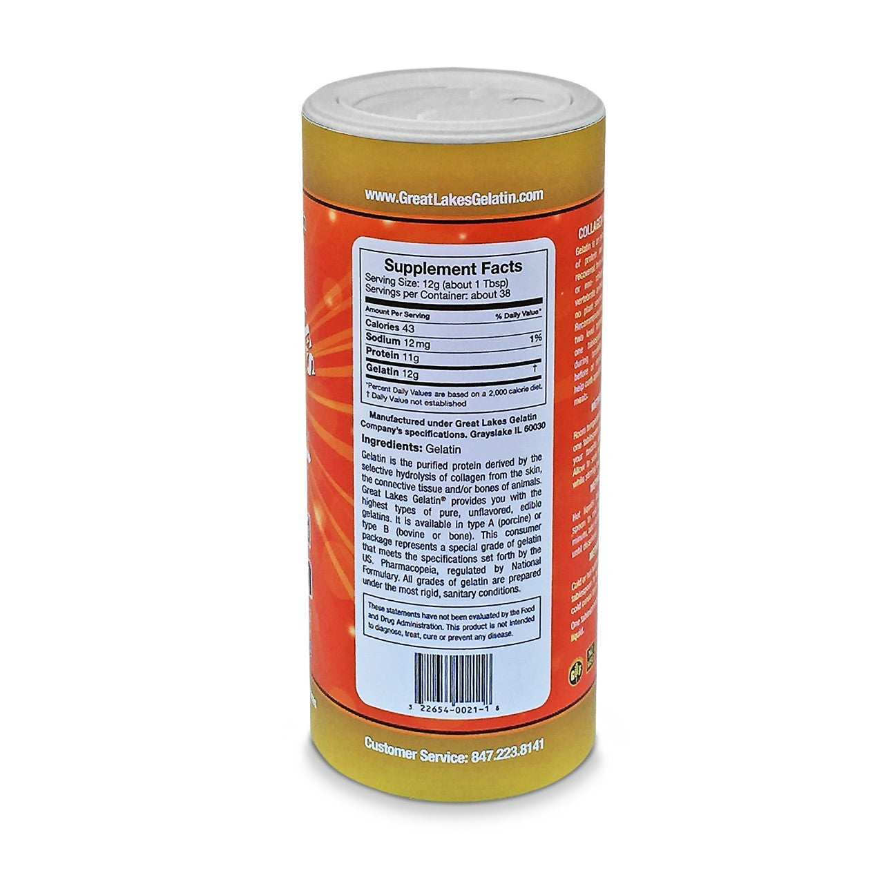 Great Lakes Gelatin Co. Beef Gelatin Unflavoured 454 g