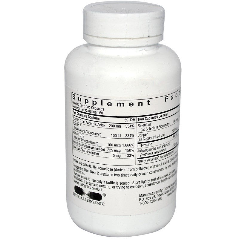 Thorne Research Thyrocsin Thyroid Cofactors 120 Vegetarian Capsules