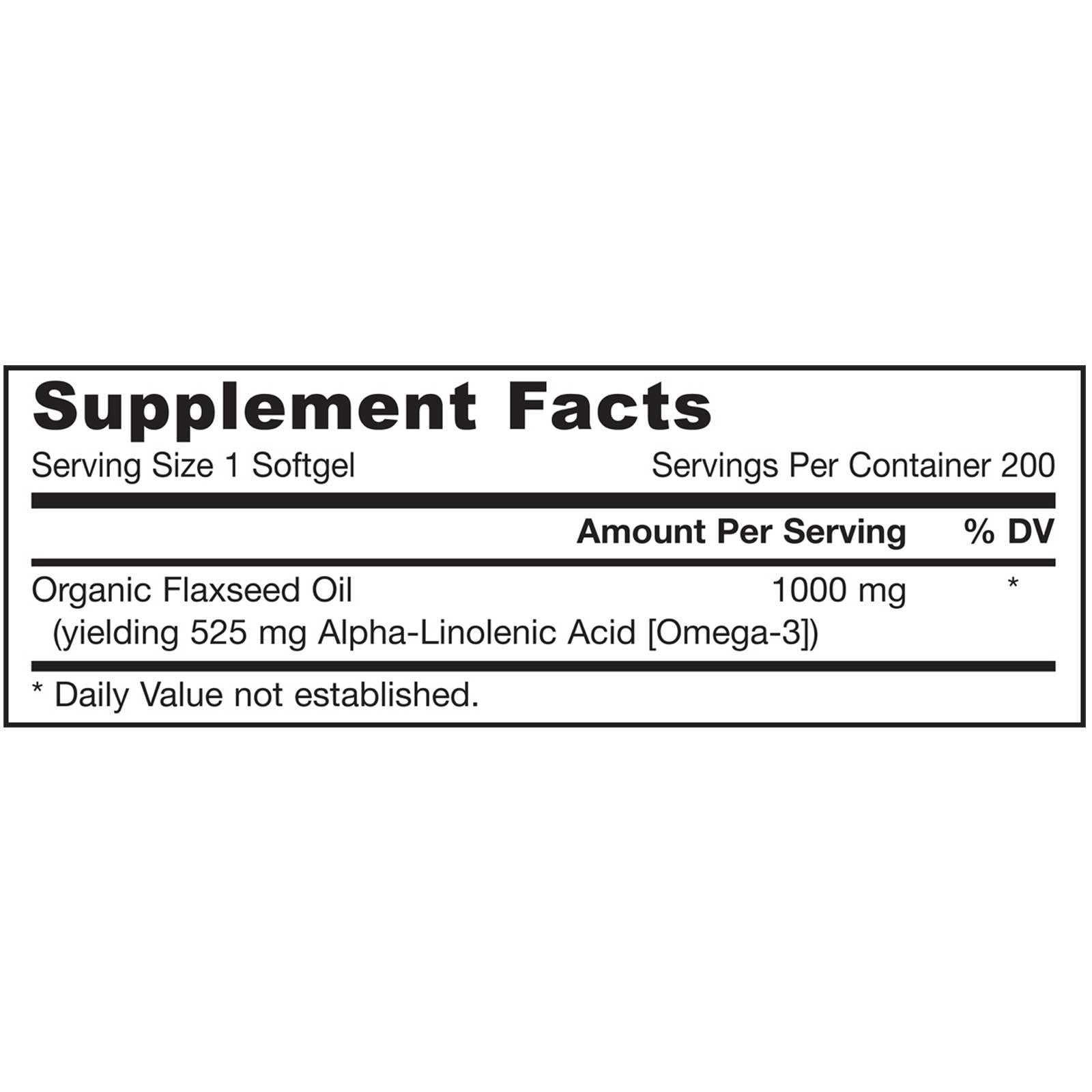 Jarrow Formulas, Organic Flaxseed Oil. 1000mg, 200 Softgels