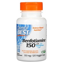 Load image into Gallery viewer, Doctor&#39;s Best Benfotiamine 150mg 120 VCaps - Dietary Supplement