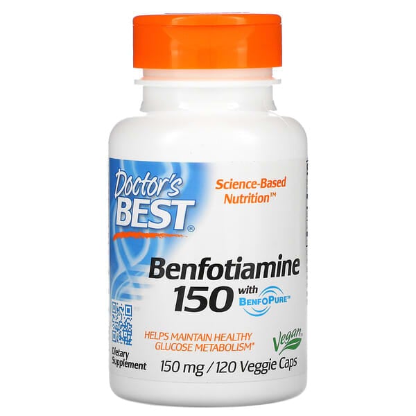 Doctor's Best Benfotiamine 150mg 120 VCaps - Dietary Supplement
