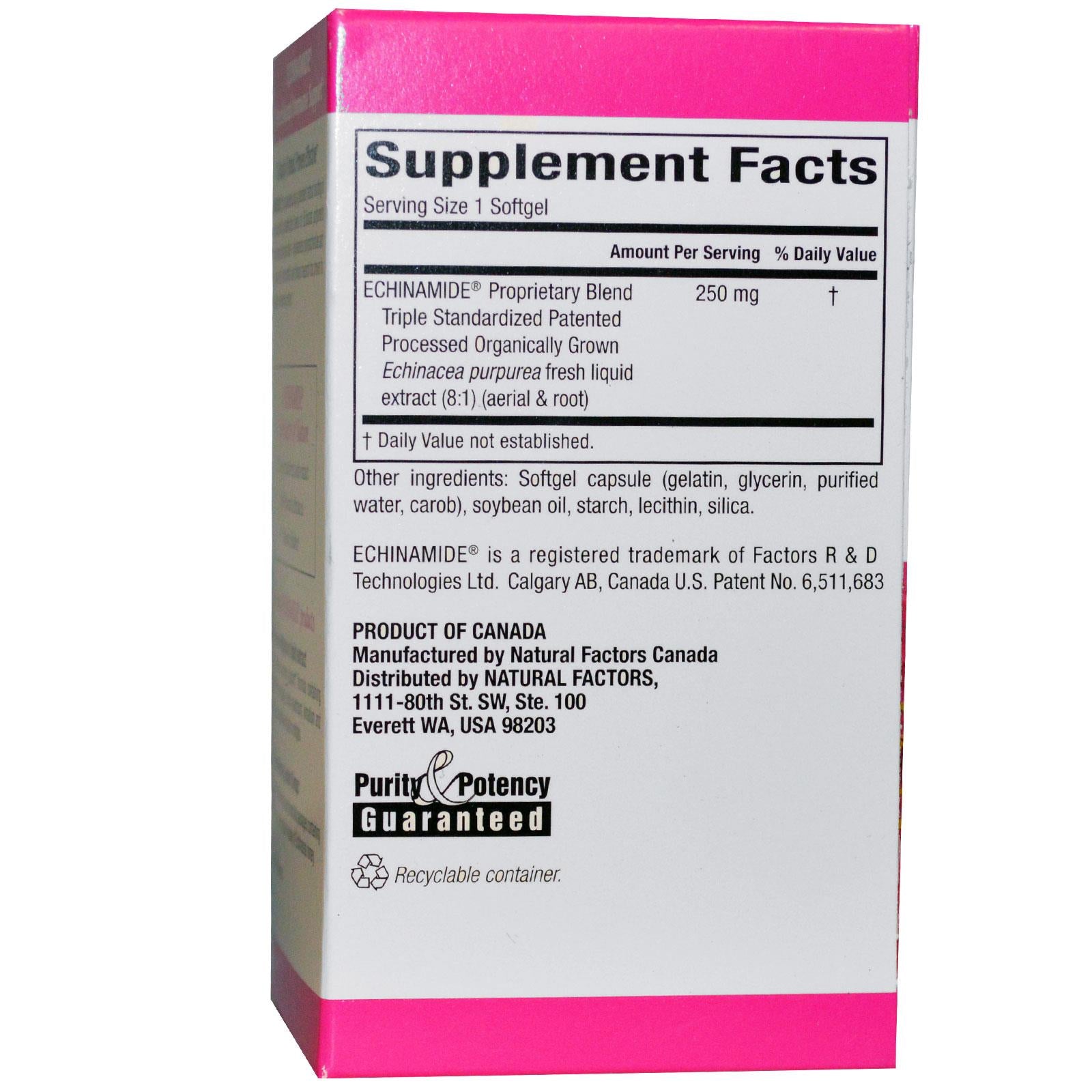 Natural Factors, Echinamide, Clinical Strength, 60 Softgels