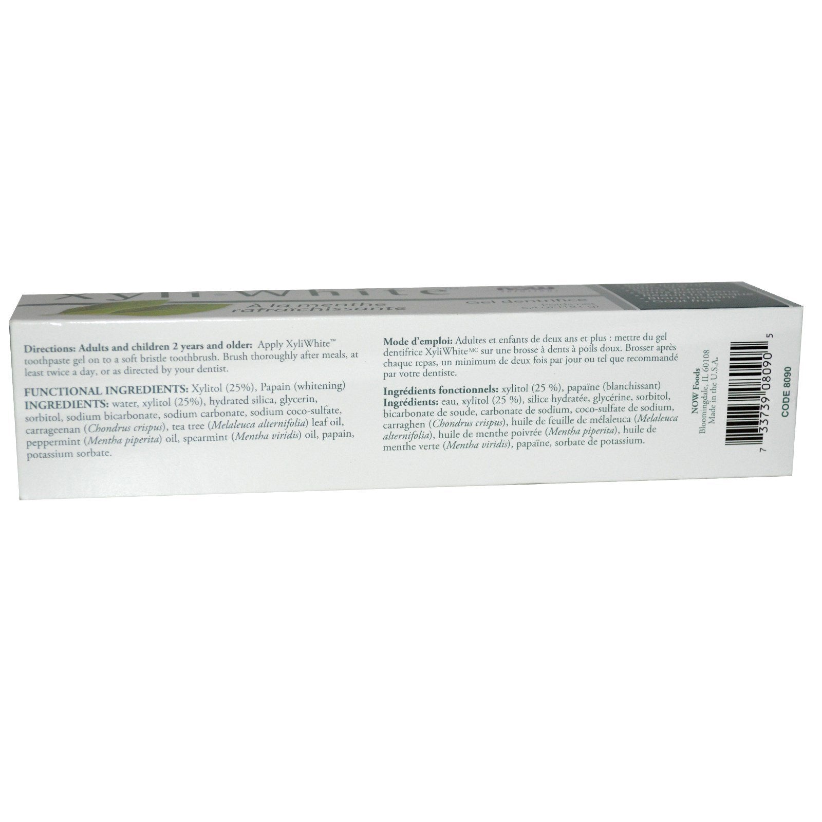 Now Foods Solutions XyliWhite Toothpaste Gel Refreshmint 6.4 oz (181g)