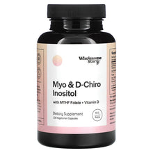 Load image into Gallery viewer, Wholesome Story, Myo &amp; D-Chiro Inositol with MTHF Folate + Vitamin D, 120 Vegetarian Capsules