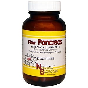 Natural Sources Raw Pancreas Glandular 60 Capsules