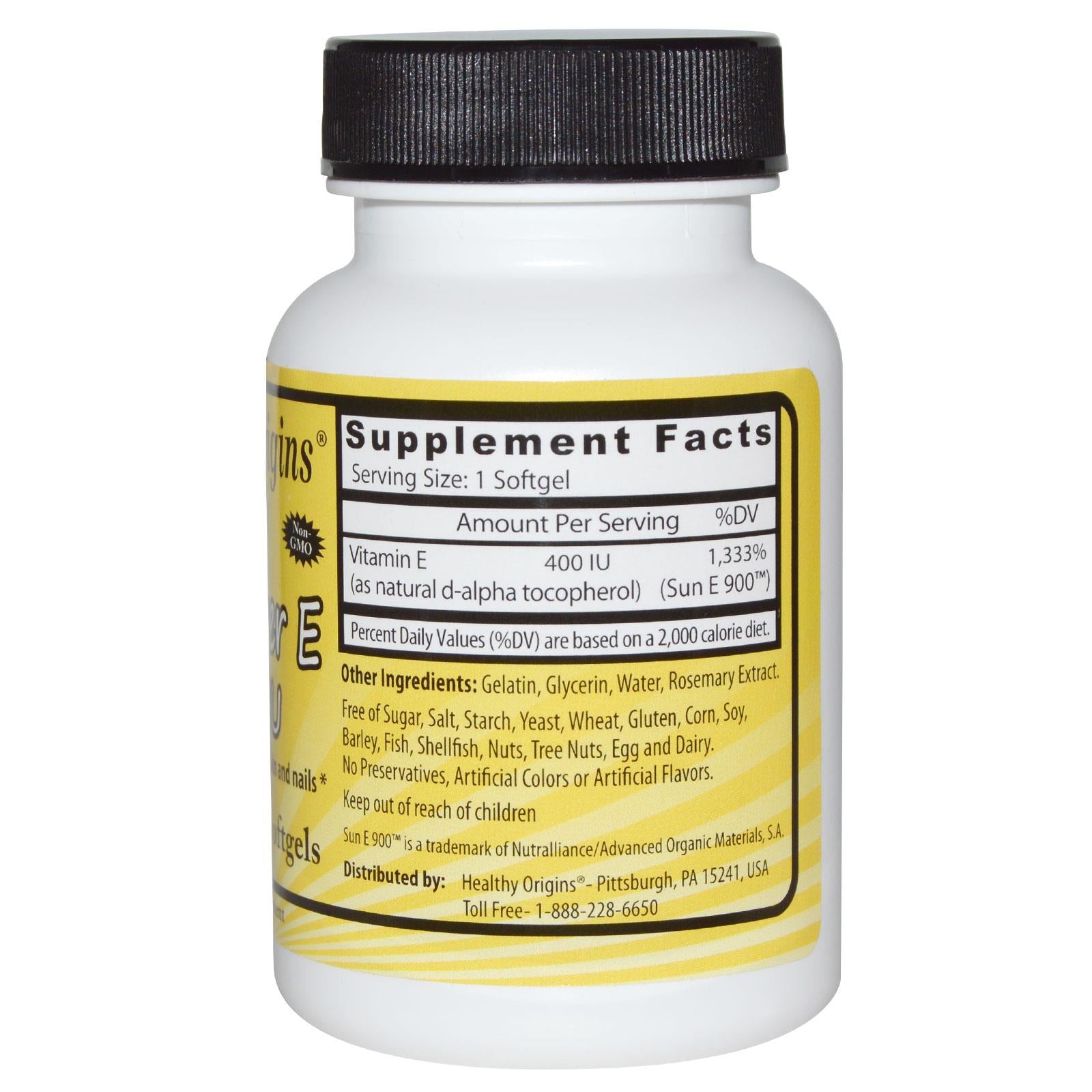 Healthy Origins, Sunflower E, 400 IU, 120 Softgels