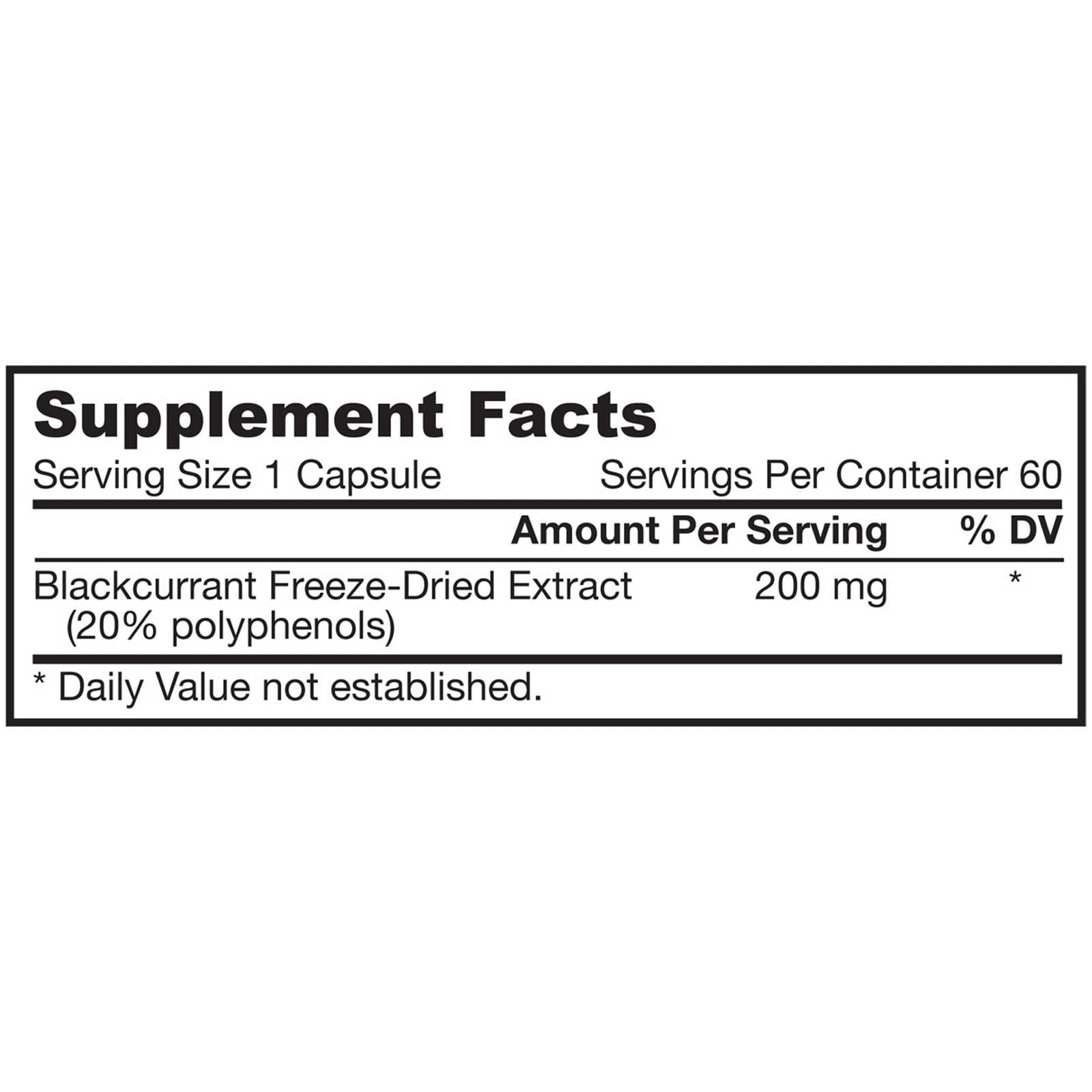 Jarrow Formulas, Black Currant, 200mg, 60 Capsules