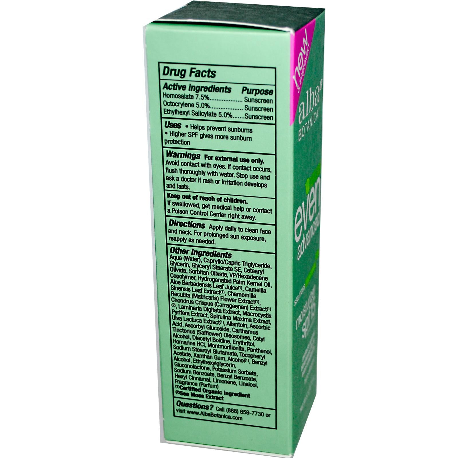 Alba Botanica, Even Advanced Moisturiser SPF15+ Sea Moss (57gm)