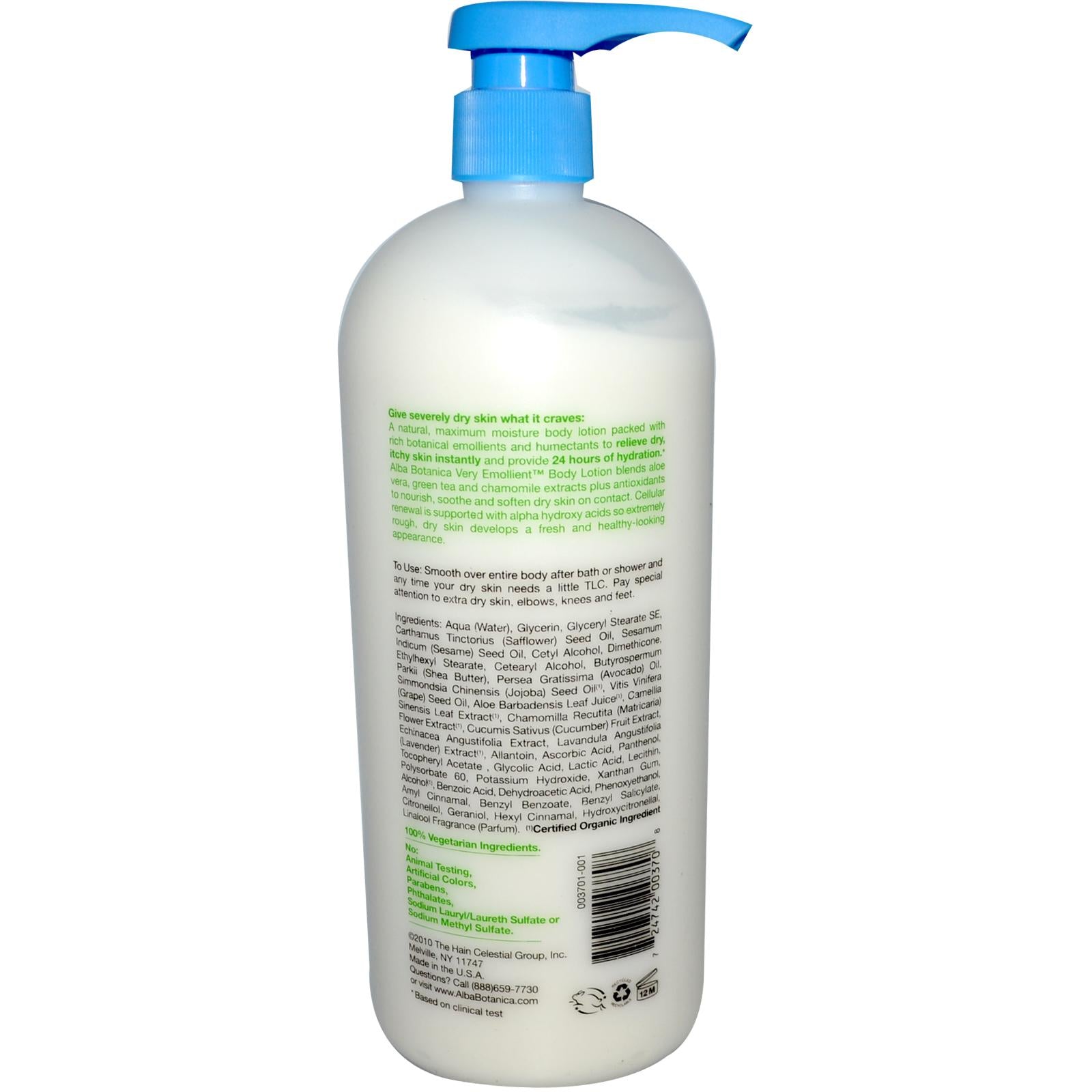 Alba Botanica, Very Emollient Body Lotion, Maximum (907gm)