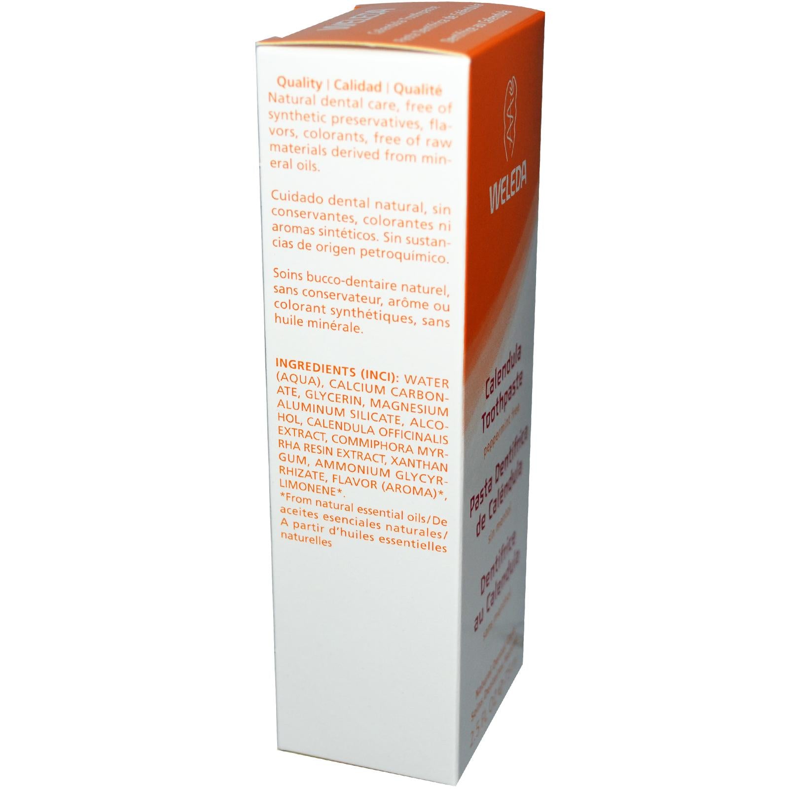 Weleda Calendula Toothpaste, Peppermint Free (75ml)