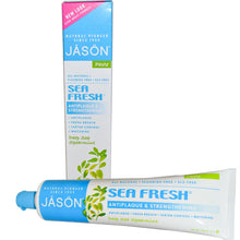 Load image into Gallery viewer, Jason Natural Sea Fresh Anti-plague &amp; Strengthing toothpaste Deep Sea Spearmint (170g)