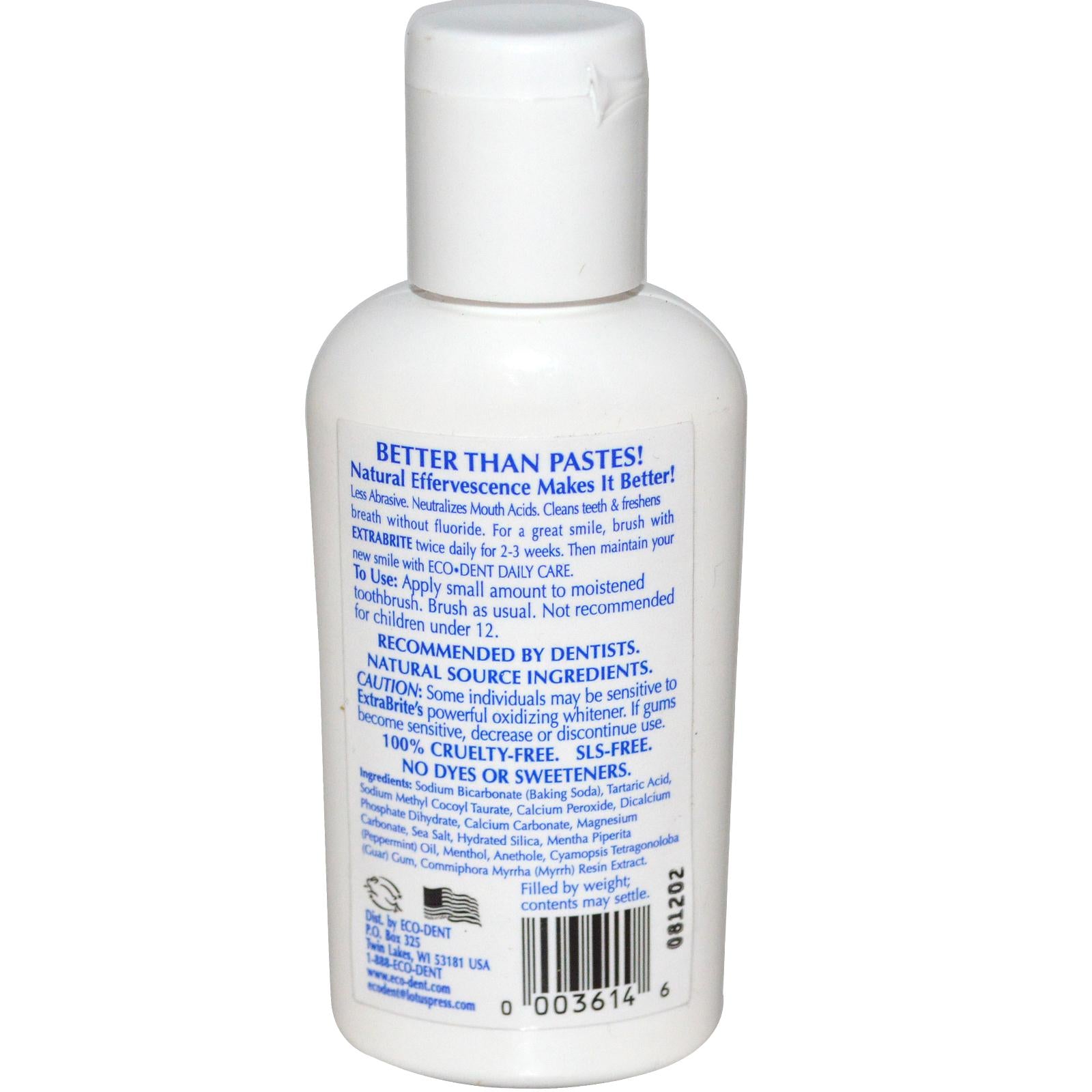 Eco-Dent Extrabrite tooth whitener without fluoride - Dazzling Mint (56g)