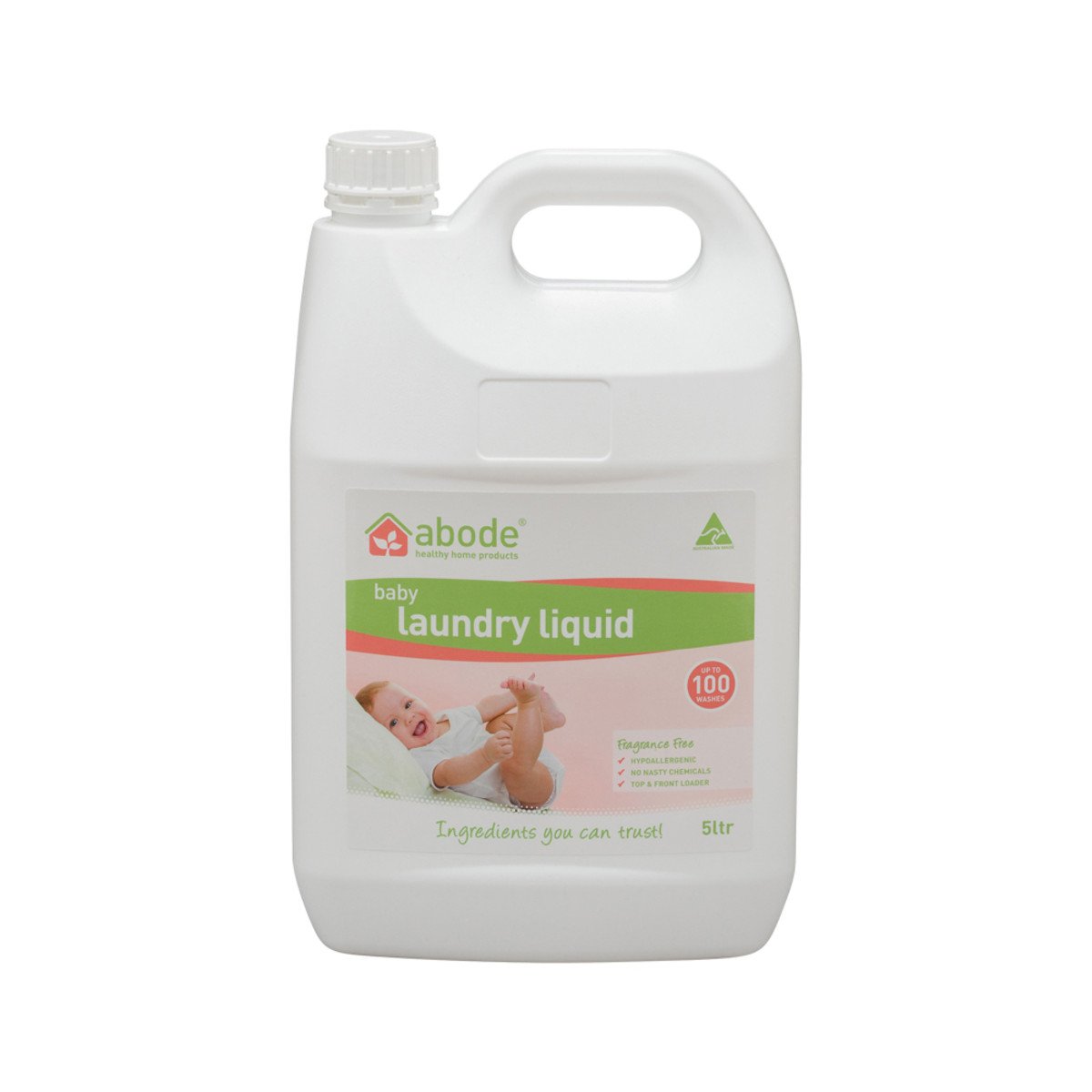 Abode Laundry Liquid (Front & Top Loader) Baby Fragrance Free 4L