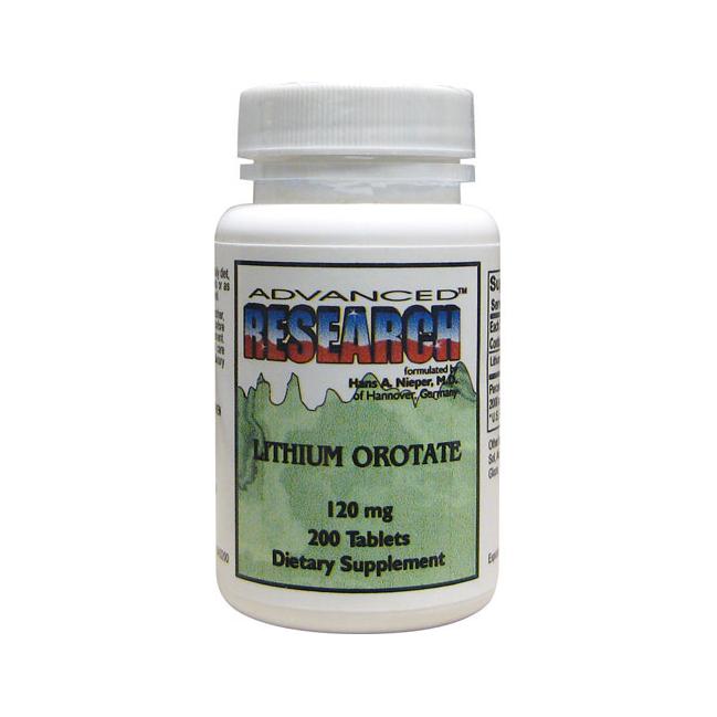 Advanced Research/Nutrient Carriers Lithium Orotate 120mg 200 Tablets