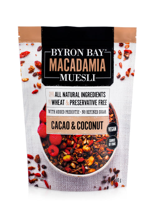 Byron Bay Macadamia Muesli Cacao and Coconut Granola 400g