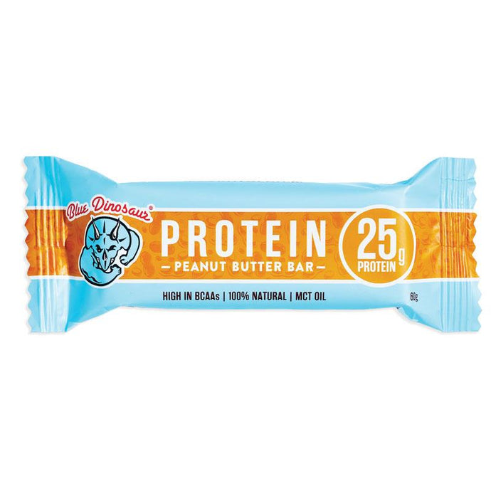 Pack Of 12 Blue Dinosaur Protein Bar Peanut Butter 60g