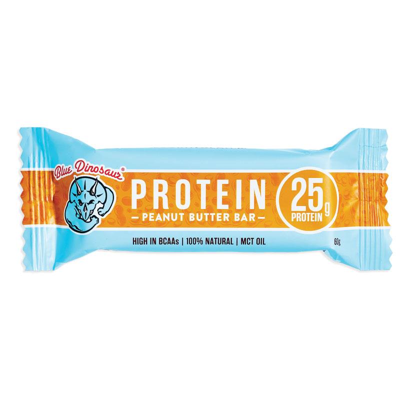 Pack Of 12 Blue Dinosaur Protein Bar Peanut Butter 60g