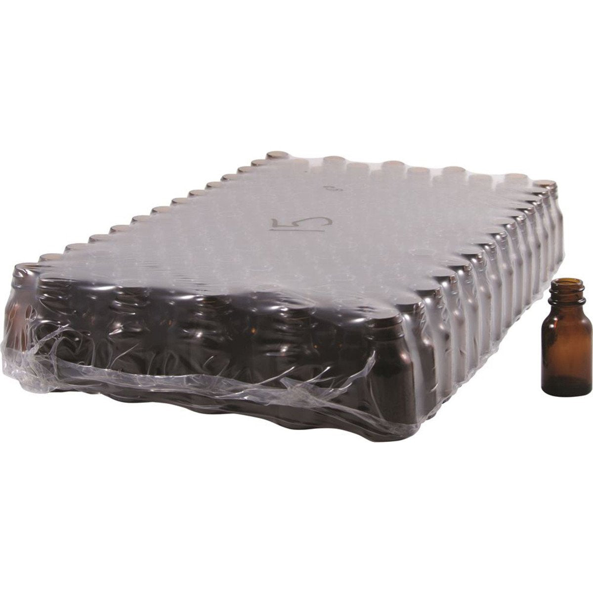 Bottle Glass Amber 15ml 20Mm Neck Diameter (Tray Of 140) - Bottle Only