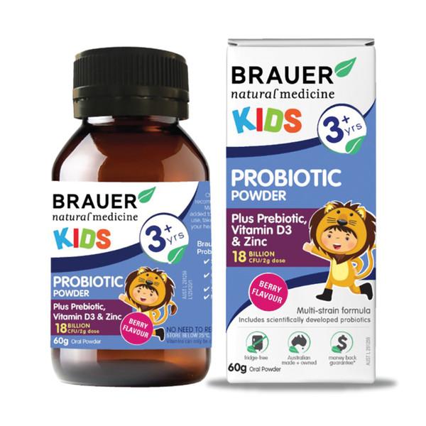 Brauer Kids 3Yr Plus Probiotic Berry Flavour Powder 60g