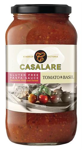 Casalare Pasta Sauce Tomato & Basil 500g