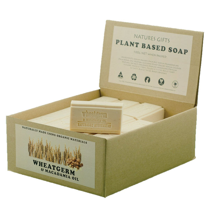 Clover Fields Wheatgerm & Macadamia Oil Soap 100g x 36 Display Pack