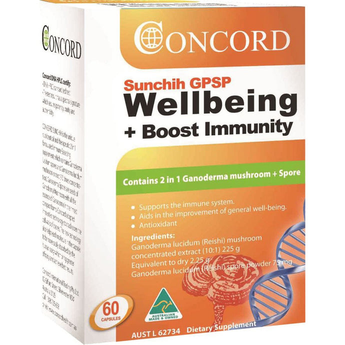 Concord Sunchih Gpsp Wellbeing + Boost Immunity 60 Capsules