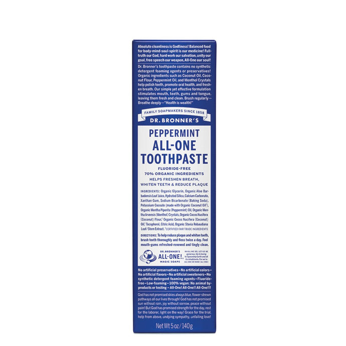Dr.Bronner'S All-One Toothpaste Peppermint Toothpaste 140g