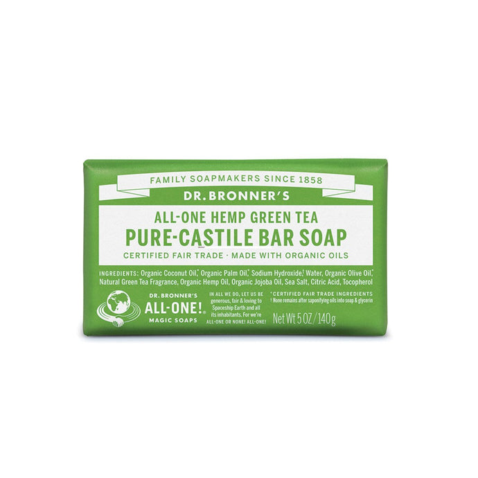 Dr.Bronner'S Pure-Castile Bar Soap (Hemp All-One) Green Tea 140g