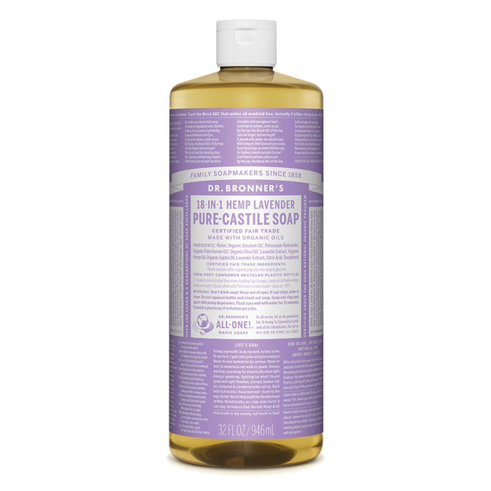 Dr.Bronner'S Pure-Castile Soap Liquid (Hemp 18-In-1) Lavender 946ml