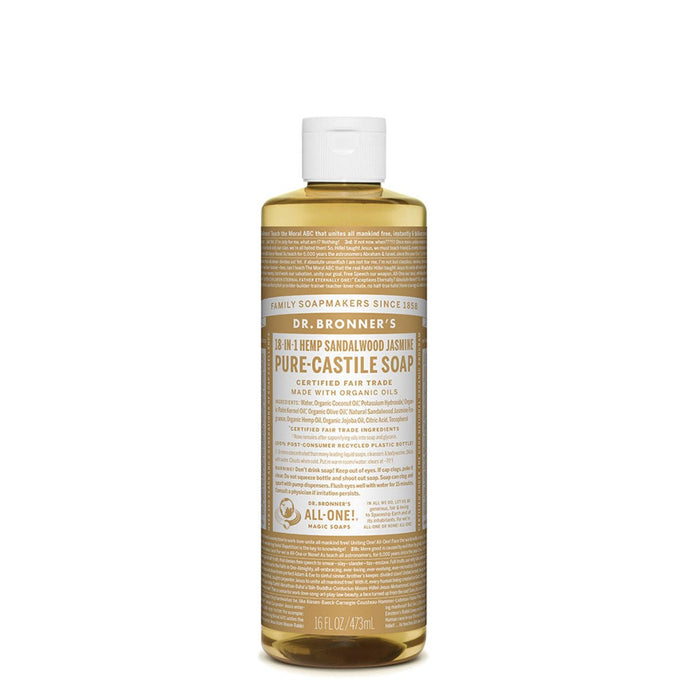 Dr.Bronner'S Pure-Castile Soap Liquid (Hemp 18-In-1) Sandalwood Jasmine 473ml