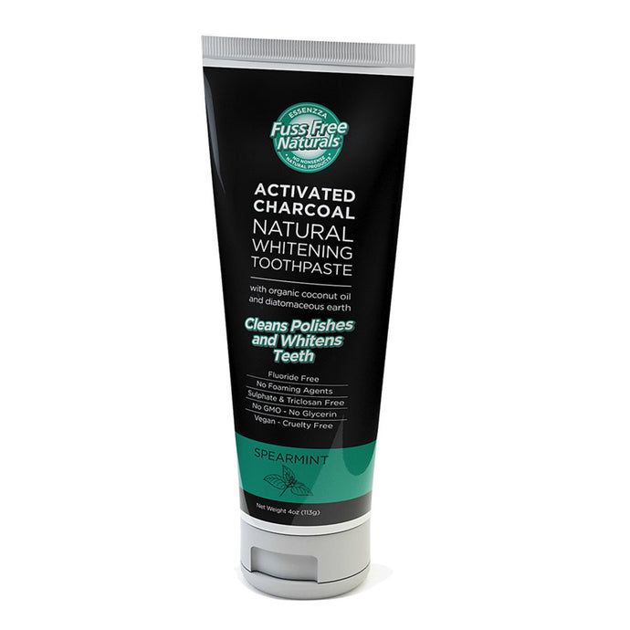 Essenzza Fuss Free Naturals Activated Charcoal Toothpaste Spearmint 113g