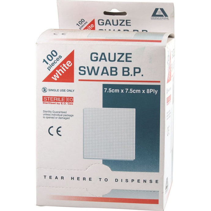 Gauze Swabs Sterile 8Ply x 100 Pack
