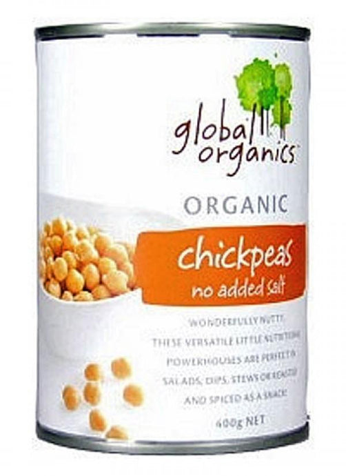 Global Organics Chick Peas No Added Salt Org 400g