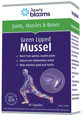 Henry Blooms, Health Products Green Lipped Mussel, 60 Capsules - Supplement