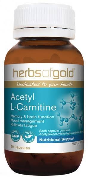 Herbs of Gold Acetyl L Carnitine 60 Veggie Capsules