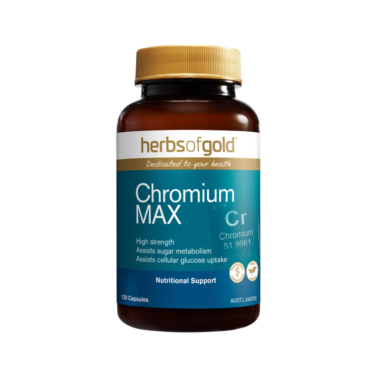 Herbs Of Gold Chromium MAX 120c
