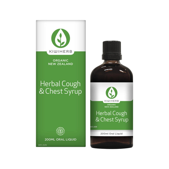 Kiwiherb Herbal Cough & Chest Syrup 200ml