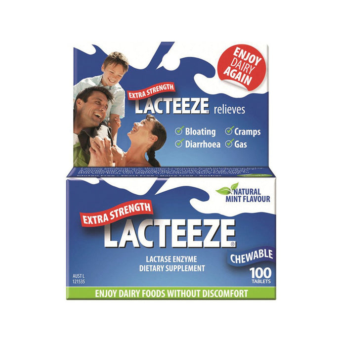 Lacteeze Extra Strength Chewable 120 Tablets