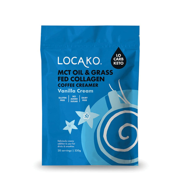 Locako Coffee Creamer Enriched With Mct Oil & Grass Fed Collagen Vanilla Cream 300g