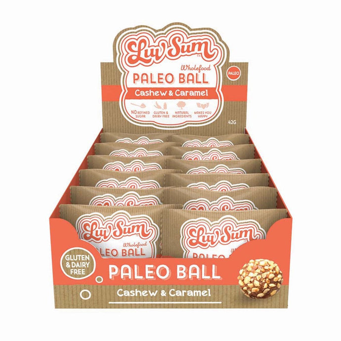Luv Sum Paleo Ball Cashew Caramel 42g x 12 Display