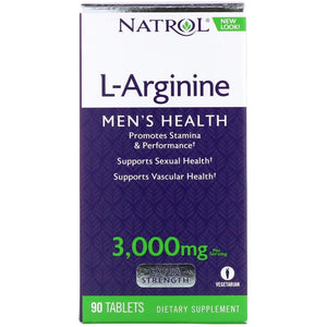 Natrol L-Arginine 1000 mg 90 Tablets - Dietary Supplement