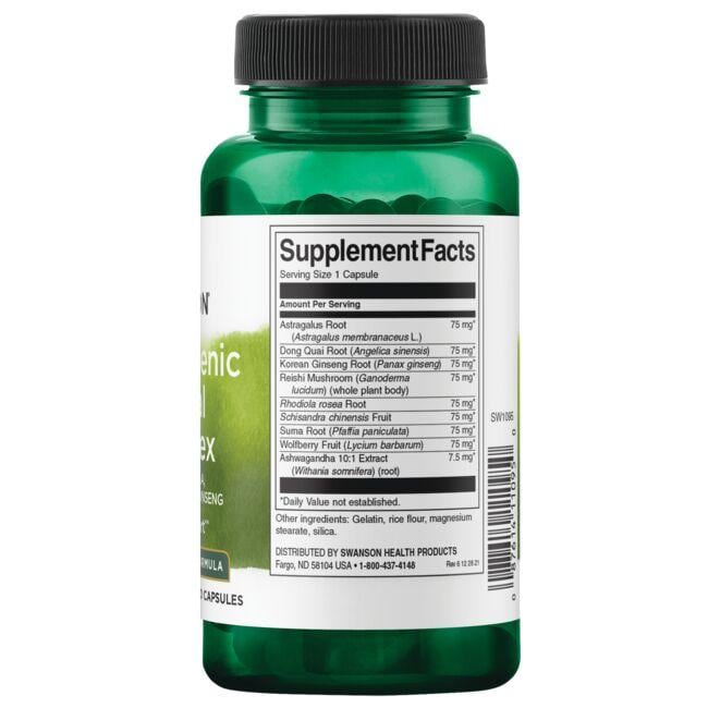 Swanson Premium Rhodiola Ashwagandha Ginseng Complex 60 Capsules