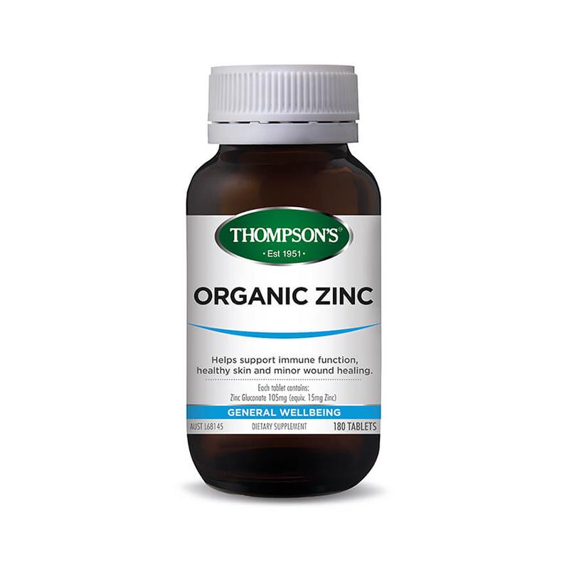 Thompson's Organic Zinc 180 Tablets