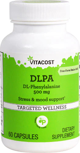 Vitacost DLPA DL-Phenylalanine 500 mg 60 Capsules