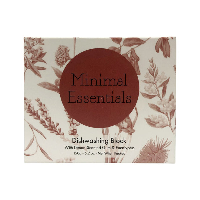 Minimal Essentials Dishwashing Block With Lemon Scented Gum & Eucalyptus 150g
