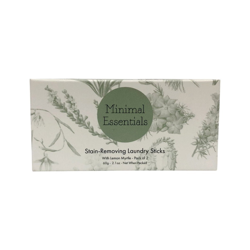 Minimal Essentials Stain-Removing Laundry Sticks With Lemon Myrtle x 2 Pack (50g Net)