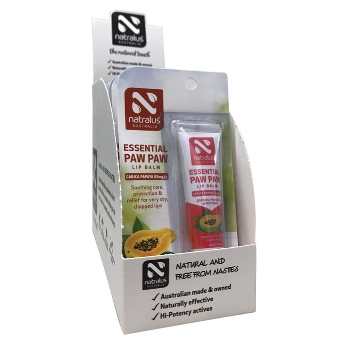 Natralus Essential Paw Paw Lip Balm 12g x 8 Pack
