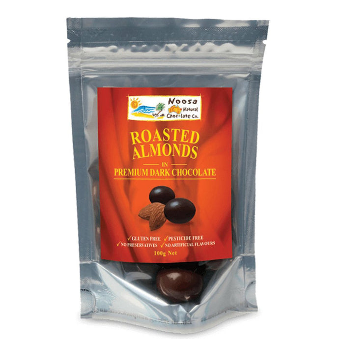 Noosa Natural Almonds Roasted Dark Chocolate 100g
